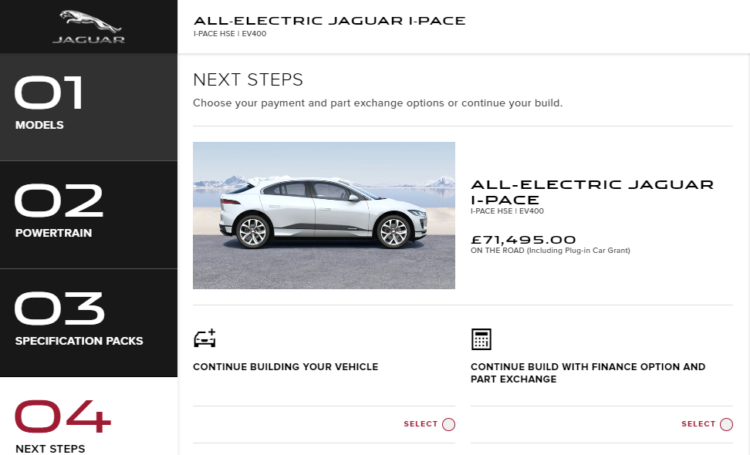 скриншот карточки товара сайта Jaguar